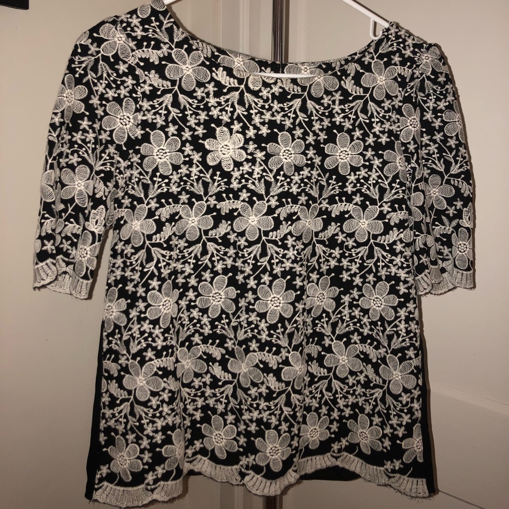 Super chic top- sheer back